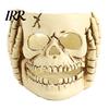 Realistic Halloween Ornaments Skull Candle Holder Decor, Resin Gothic Table Ornament, Spooky Shelf Durable Decorations Decor for Party Home, Trick or