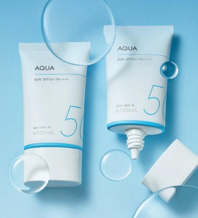 MISSHA All Around Safe Block Aqua Sun Gel SPF50+ PA++++, 50ml | Lightweight & Hydrating Sunscreen