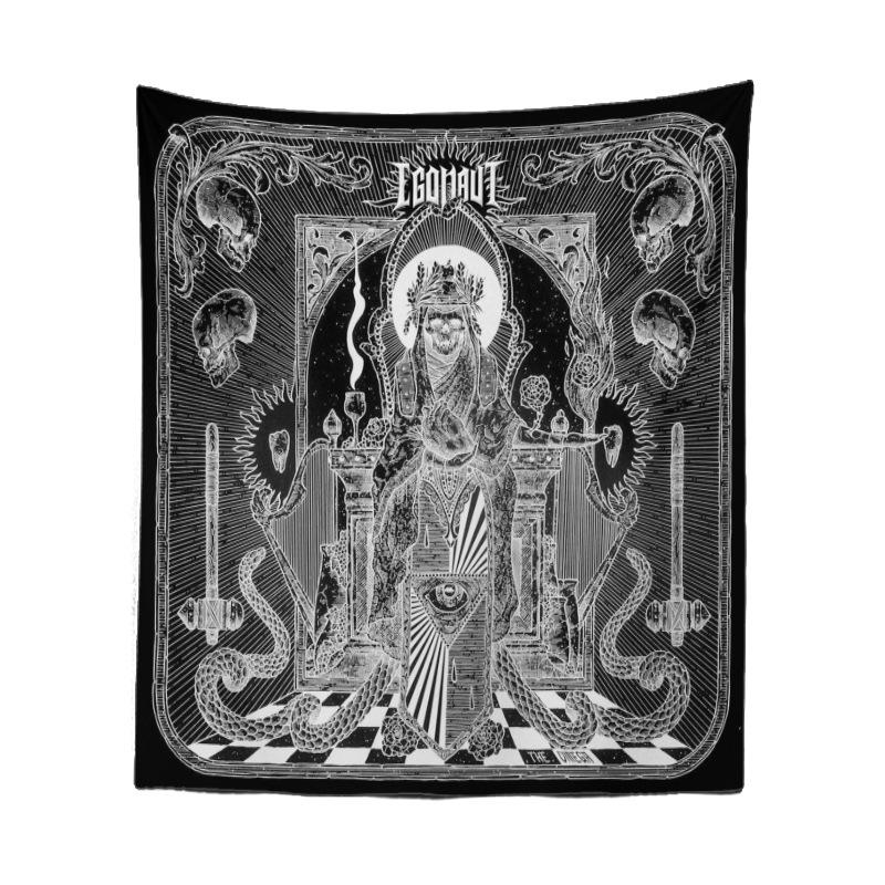 Bedroom Living Room Tapestry Horror Skull Tapestry Halloween Black and White Ghost Tapestry Tapestry Home Decor