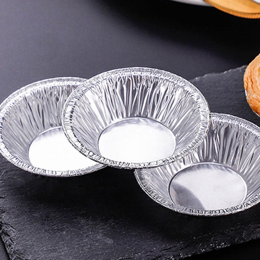 Muffin Cake Cups Egg Tart Mold Disposal Baking Tools Foil Mini Pie Tins Silver Cupcake Liners