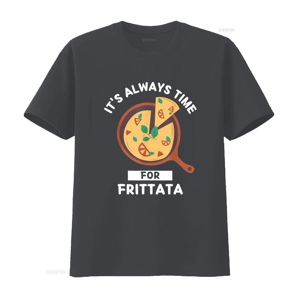 Frittata Food Lover Es ist immer Zeit zum Essen T-Shirt vintage gewaschenes Oberteil für den Alltag designer kleidung mann lässig