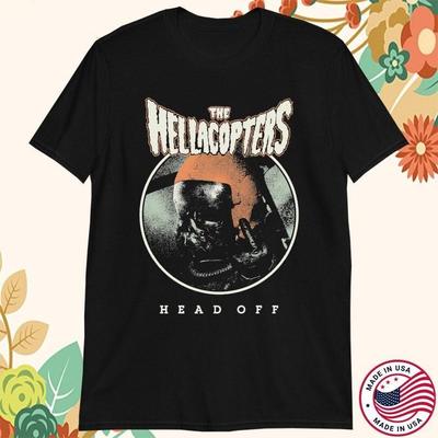 Vtg The Hellacopters Head Off Heavy Cotton Black T Shirt All Size For Men KN162 Unisex T-Shirt