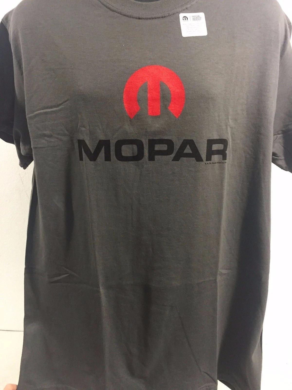 Gray T-Shirt w/ Red 1964 Mopar M Logo / Emblem (Licensed) S