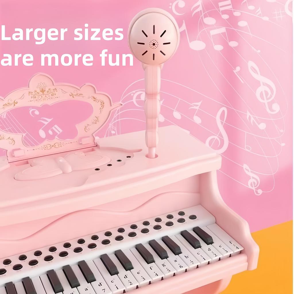 Children'S Electronic Keyboard Multifunctional Instrument Beginner Baby With Microphone For Boys And Girls, Oversized Piano Toy