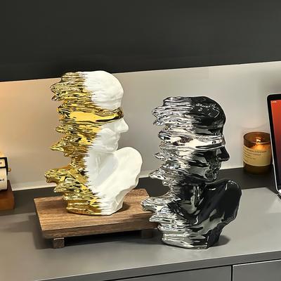 Keramikplattierungsverfahren Skulptur Nordische Abstrakte Figuren Solide Figur Abstrakte Charakter-Dekoration Ornamente Heimdekoration