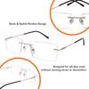 RSINC Rámové Zlatohnedé Bezrámové Okuliare Pre Mužov & Ženy Superštíhle | (IB-1) M1 | 256534 53-17-140 Superslim Zlatohnedá
