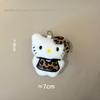 Hello Kitty Plush Keychain with Bow - Cute Cartoon Cat Bag Pendant Doll