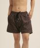 Billalei Espresso Stripe Men'S Swim Shorts - Dark Brown
