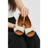 Black Open Front Women's Sandals Summer Shoes Ballerinas