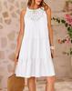 European-American Women's Lace Patchwork Halter A-Line Dress - Spring/Summer 2025 Collection