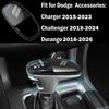 SENSHINE Nakładka na Głowicę Dźwigni Zmiany Biegów dla Akcesoriów Dodge Charger Challenger Durango ABS Wnętrze Wkładka Dekoracyjna Osłona Dźwigni Zmiany Biegów