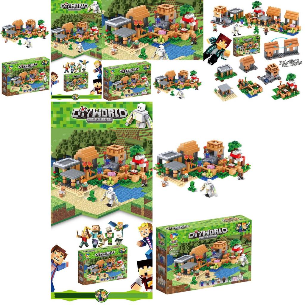 High-difficulty Building Toy Compatible With Lego Minecraft Village Boy Puzzle Assembly