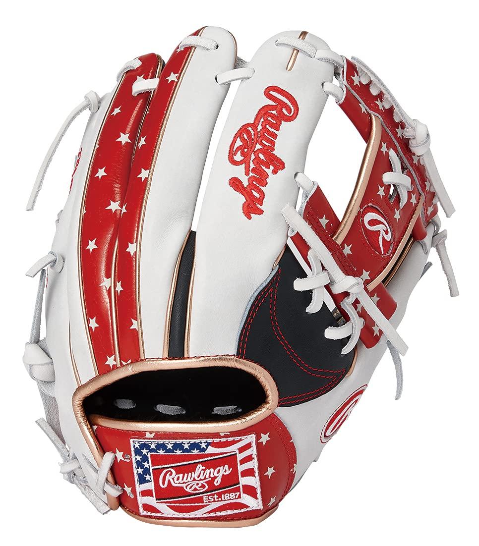 

Rawlings Baseball Adult USA HOH Softball Glove Stars and Stripes MODEL GR1R4N62 Size inches throwers RGGC#4 [For Infielder] Navy/White 11.25 For