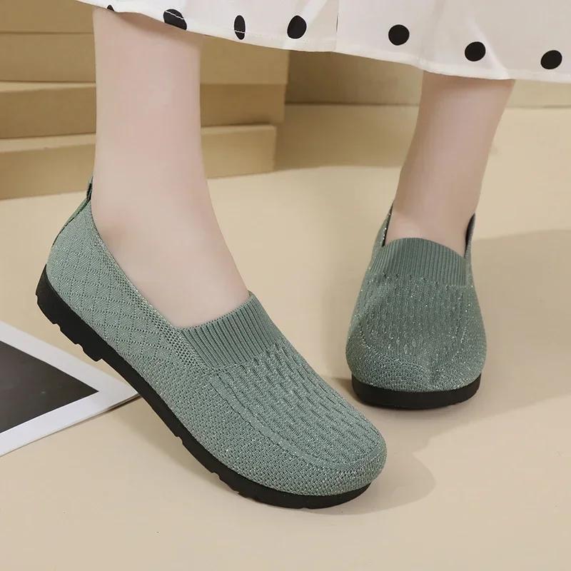 New mesh socks women's breathable and lightweight flat shoes women's Loafers breathable sports shoes women's Zapatillas Mujer