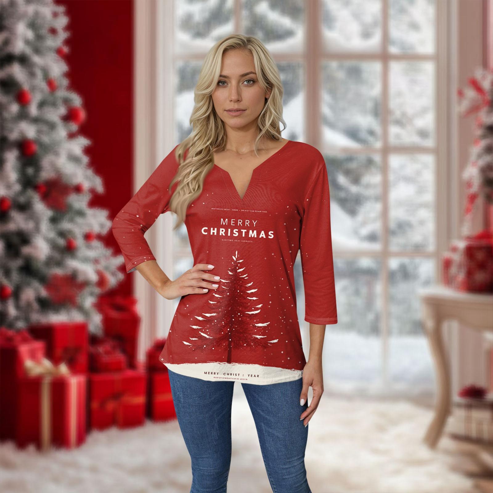 

Женская футболка с воротником-стойкой и рукавами 3/4 с принтом XXXL киноварь