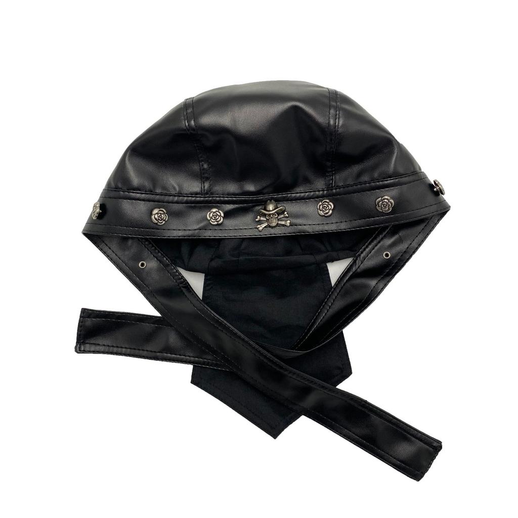 Rivetto Custodia in Pelle Cinturino per la Testa Cappellino Cappellino Harley Cappellino Ferroviario Cappellino Pirata Cappellino Baotou in PU