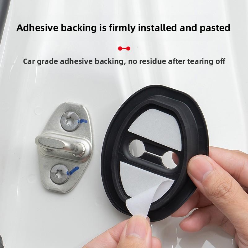 Premium Silicone Car Door Lock Latches Protector Pads Shock Absorbing Anti-Shake Buffer Cushion For BMW Car Interior Decor Acces