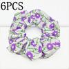6pcs/lot Hair Scrunchies Bands Scrunchy Ties Ropes Ponytail Holder for Women Accessories Fabric Headwear Ditsy Floral Sweet Cute