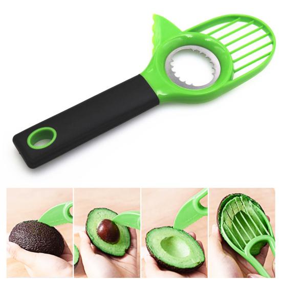 

Резак для фруктов Пищевой класс Экологически чистый Простой в использовании Многофункциональный Антикоррозийный инструмент для удаления сердцевины 3 в 1 Корер для авокадо из нержавеющей стали Кухонный гаджет L