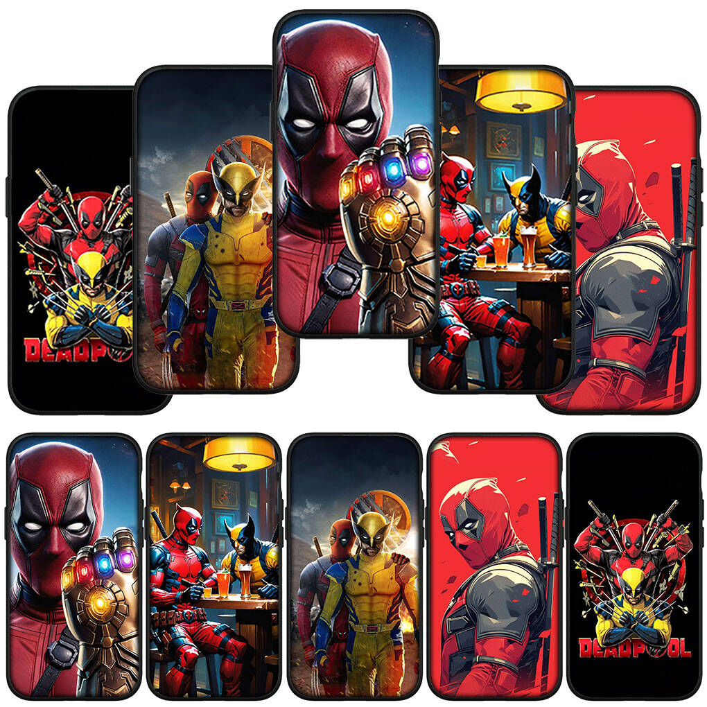 Phone Case for iPhone 17 16 15 Plus XR Huawei P30 P20 Lite Redmi Note 14 12 11 13 Pro Max OPPO A60 A80 A40 A18 A38 A54 Marvel Wolverine Deadpool Cover