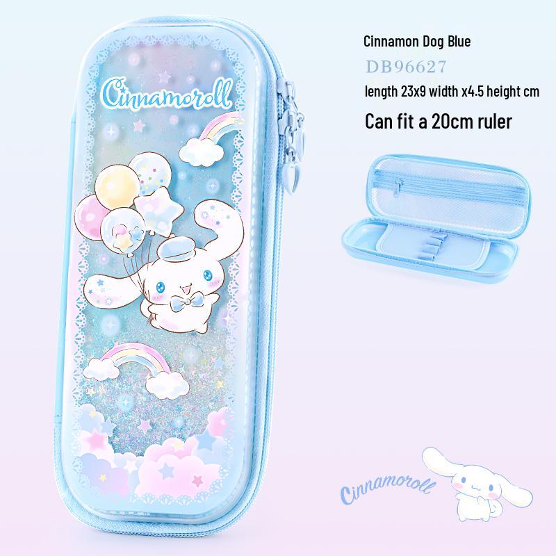 Kuromi and Cinnamoroll Quicksand Pencil Case for Elementary School Girls