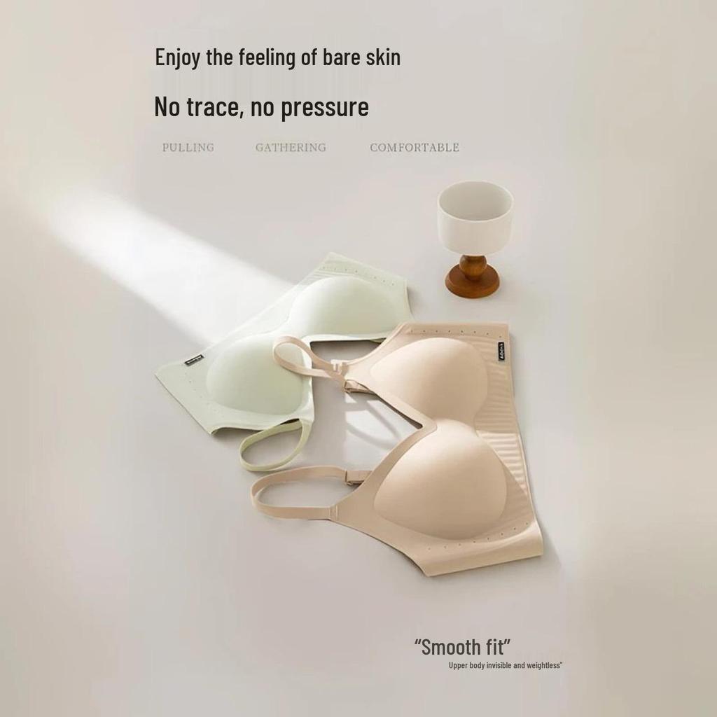 Seamless Wire-Free Uplift Bra: Soft, Supportive, Anti-Sagging Lingerie for Women.
