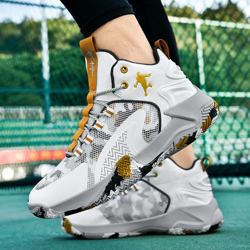 Basketball shoes men's shoes new summer mesh primary and secondary school students older children's sports shoes cement ground actual combat boots sn