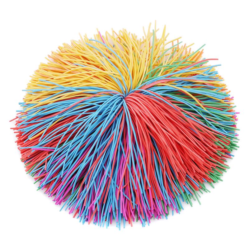 New Anti-Stress 6cm/9cm Rainbow Fidget Sensory Koosh Ball Baby Funny Stretchy Ball Stress Relief Kids Autism Special Needs