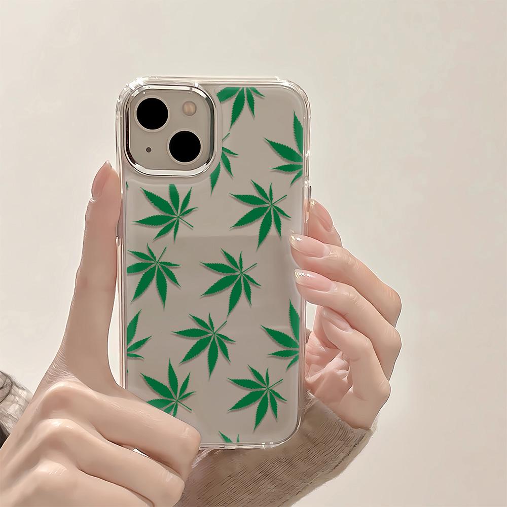 Luxury Plants Flowers Phone Case For IPhone 17 16 15 14 Plus Air 13 12 11 Pro Max Silicone Shockproof Cover Fashion Cool Coques