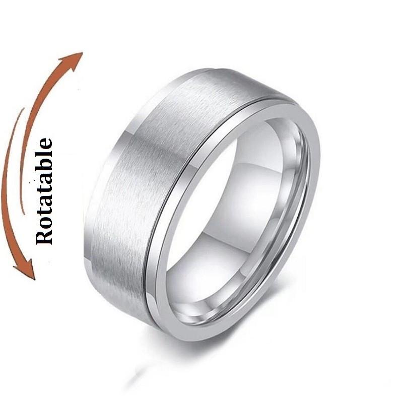 Copper Color Spinning Anxiety Rings for Men Women Star Moon Relaxing Ring 2025 Stainless Steel Anti Stress Rings Knuckle Zircon