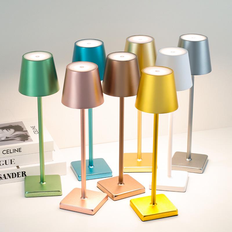 All-Aluminum USB Charging Touch Table Lamp - Modern Minimalist Night Light