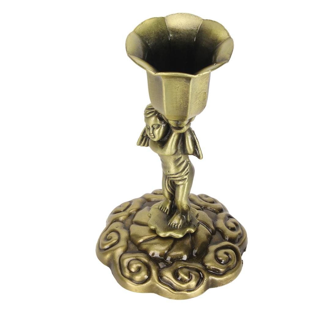 Angel Candle Holder Cherub Statue Candlestick Holder Vintage Metal Decoration for Dining Table Wedding Party