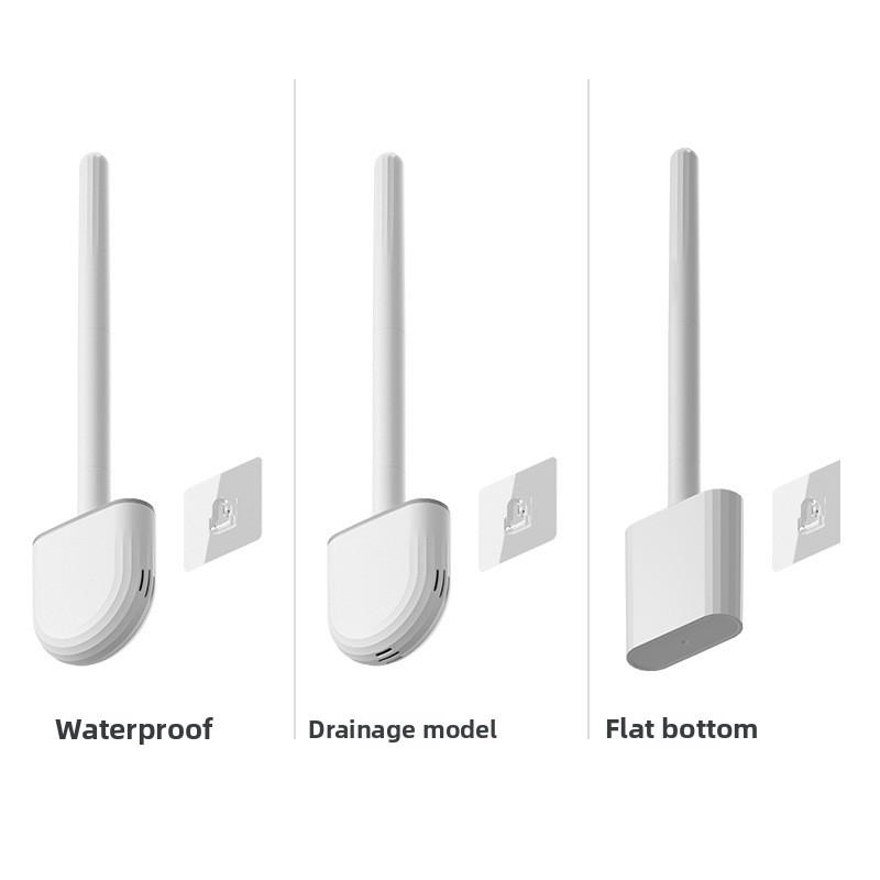 Wall-mounted Toilet Brush Without Holes, No Dead Corners, Toilet Cleaning Brush, Detachable Rod, Household Toilet Brush