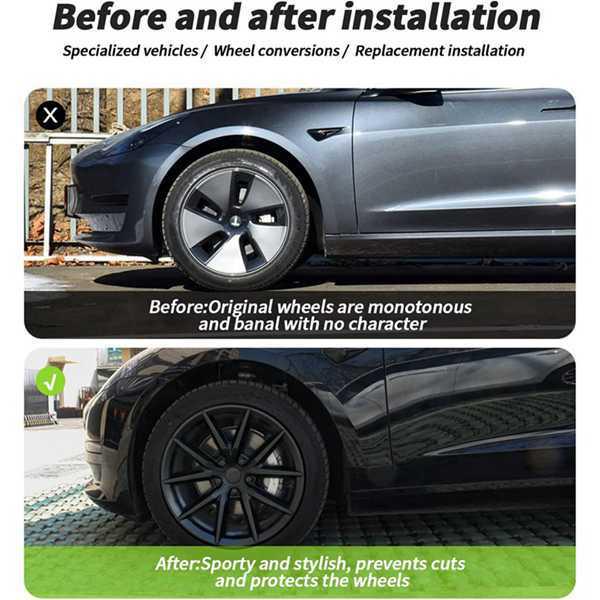 

Tesla Model 3 18-inch Thunder Style Hub Cap (No Logo) none