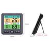 Digital Thermometer Hygrometer Weather Station Large LCD Indoor Flower All Time Temperature Humidity Monitor Alarm Clock(OneColor)