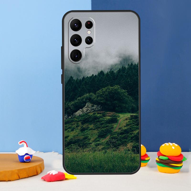 Forest Cloud Pattern Phone Case For Samsung Galaxy S24 Ultra S9 S10 S20 FE S22 S21 S23 Plus S25 Ultra Cover Coque