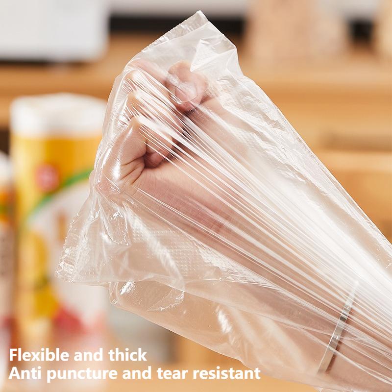 300pcs Transparent Disposable Food Storage Bags Set, Suitable for Supermarkets, Convenience Stores, Kitchens, and Restaurants