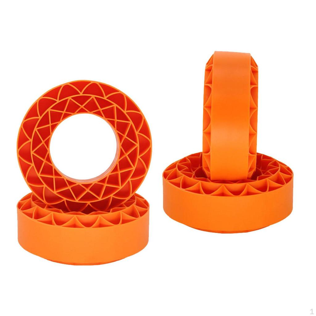 4 Pieces Silicone Rubber Inserts 1.9inch Tires Foam Insert Replacements 106x42mm for 1/10 Scale RC