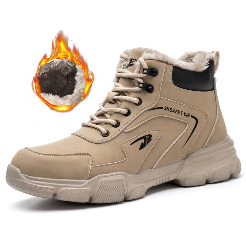 New Safety Shoes Men Boots High Top Work Sneakers Steel Toe Cap Anti-smash Puncture-Proof work Boots Indestructible Shoes