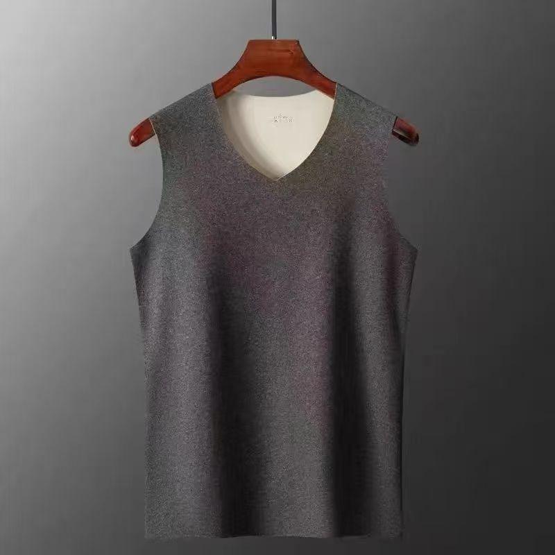 

Мужской зимний термо жилет без рукавов с красной флисовой подкладкой XL темно-серого