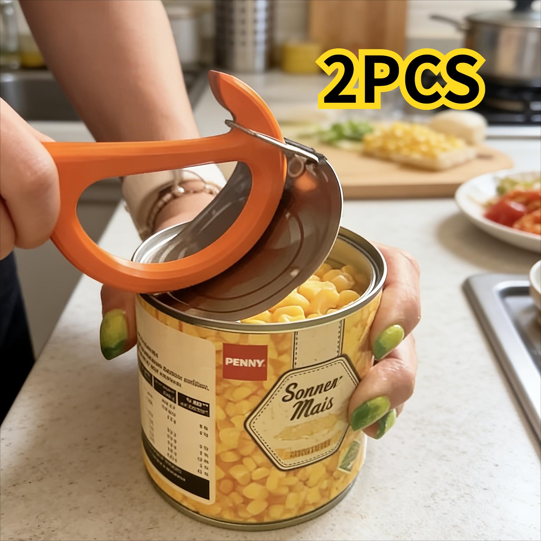 Can opener, anti-slip handle, plastic manual can opener, safe and easy to hold, durable plastic structure, kitchen can opener жёлтый
