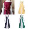 Stunning Women's Floor Length Renaissance Medieval Gown Featuring Off Shoulder Design And Elastic Waist