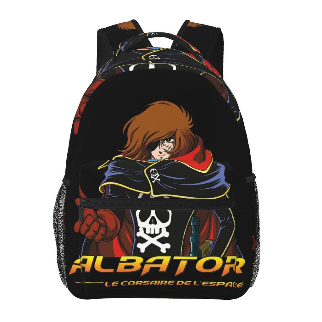 Space Pirate Captain Harlock Backpack Student Boys Girls BookBag Kids School Bag Computer Shoulder Bags for Men Women