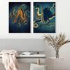 Abstract Marine Life Whale Octopus Canvas Painting Ocean Animals Prints Posters Wall Art Picture Living Room Home Decor No Frame