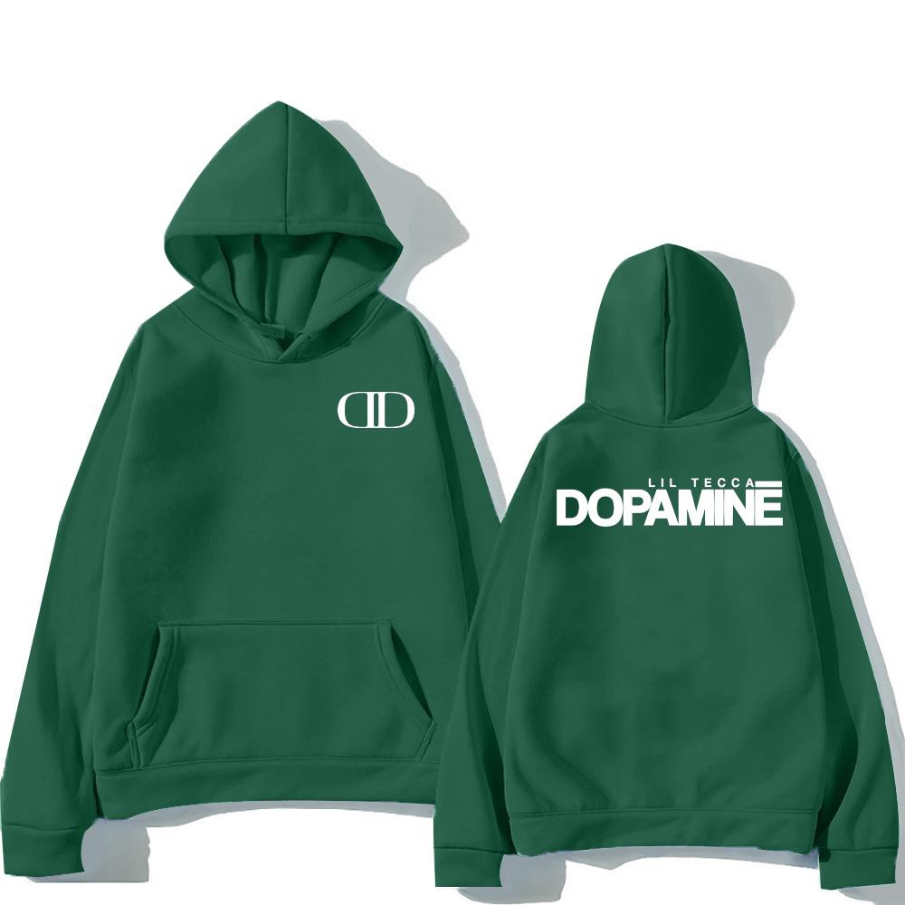 Rapper Lil Tecca Dopamine Album Merch Hoodie Men Women Long Sleeve Sweatshirt Gothic Streetwear Loose Versatile Pullover