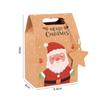 24pcs Thickened Christmas Candy Gift Box With Tag Cookies Packging Bags Kraft Paper Boxes  2025 Xmas