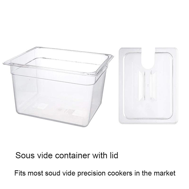 25L BPA-vrije Sous Vide Kookcontainer met Deksel - Hittebestendig voor Precieze Maaltijden op Lage Temperatuur (Past op de meeste dompelcirculators)