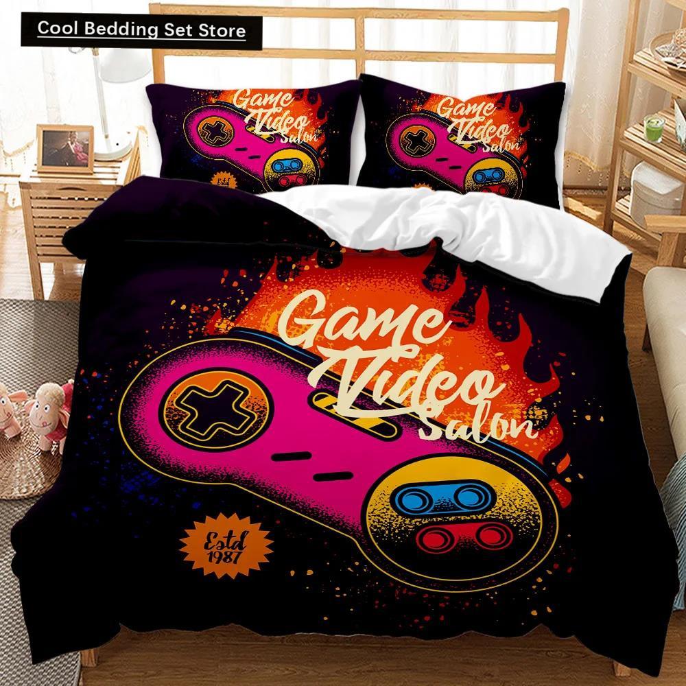 

Comforter Gamer Games Console Action Buttons Comforter Girls Boys Youth Adults Video Gamepad Polyester Comforter (quilt)-EU Single(135*200cm)3pcs