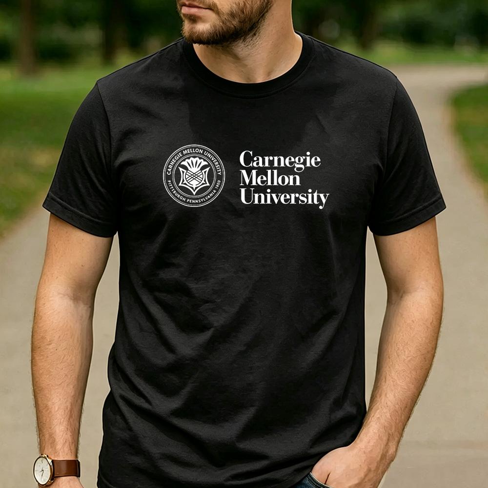 Vintage Carnegie Mellon University Pittsburgh Circular Seal Aesthetic Graphic T Shirt Unisex Short Sleeve Alumni Gift Top