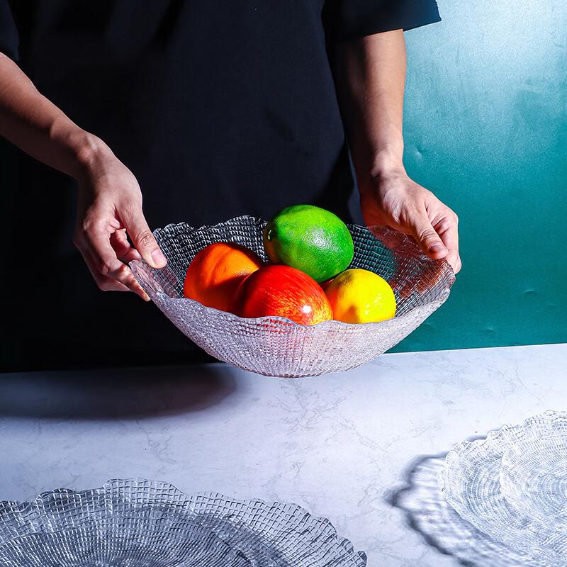 ZISIZ Glass Snack and Fruit Bowl Set